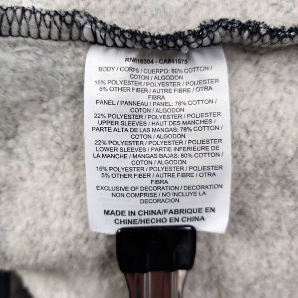 Converse Women’s XL Black Gray Metallic Logo Sweatshirt Fleece Lined Pullover - Picture 10 of 11